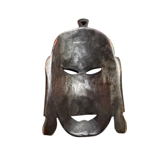 Handcrafted Tribal African Mask Wood 6.5" Wall Hanging Decorative - Picture 4 of 5